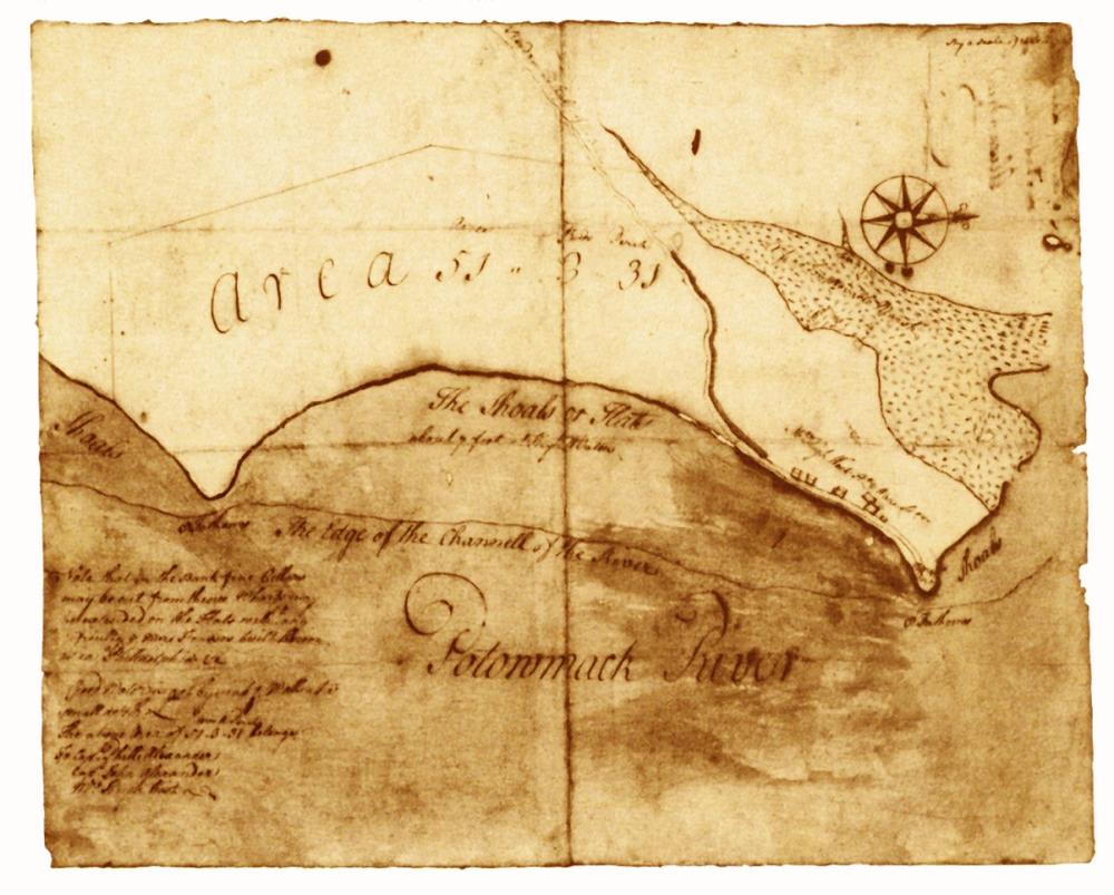 1748, “Plan of the Land where on Stands the Town of Alexandria,” George Washington (Library of Congress)