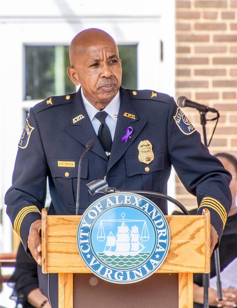 Don Hayes, Chief of Police delivers remarks