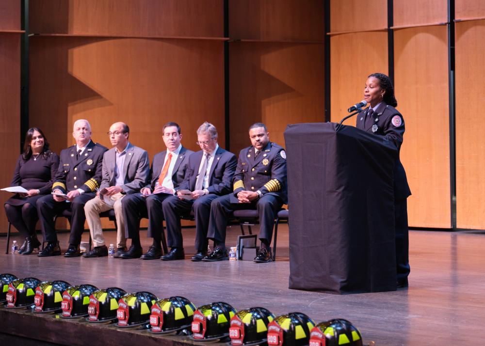 On Jan. 5, 2023, the Alexandria Fire Department welcomed and celebrated 17 new firefighter/EMTs who completed more than 6 months of training at the academy.