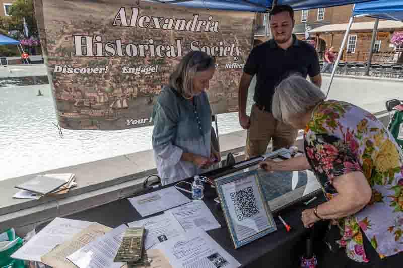 Alexandria Historical Society table