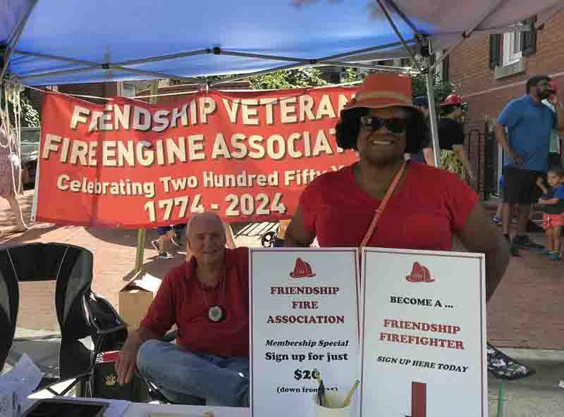 Friendship Veterans Fire Engine Association table