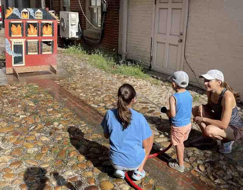 Children's activity in alley