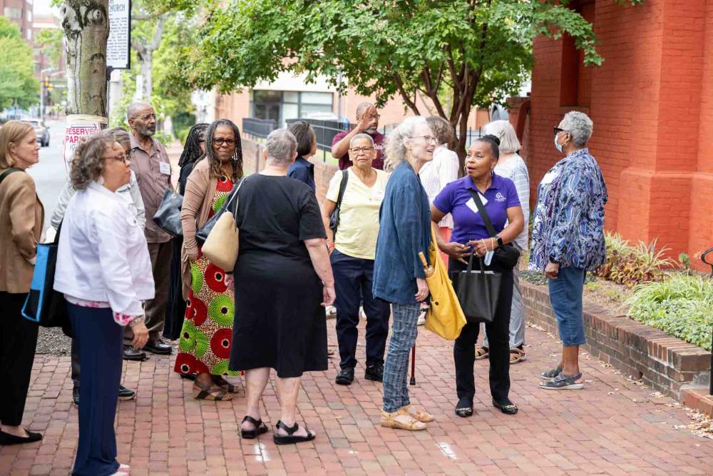 Group outside Shiloh Baptist Church