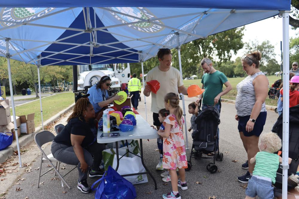 Families gathered at the T&ES tent 2