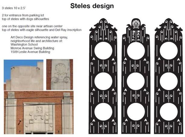 Stele Design and Art Deco Inspiration