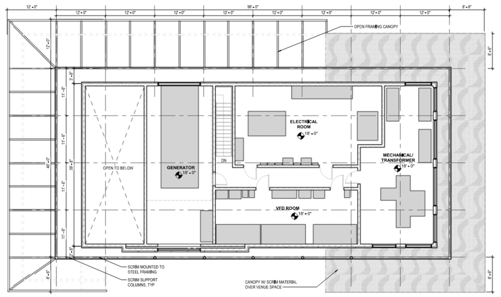 Current Waterfront Park Pump Station second floor plan.