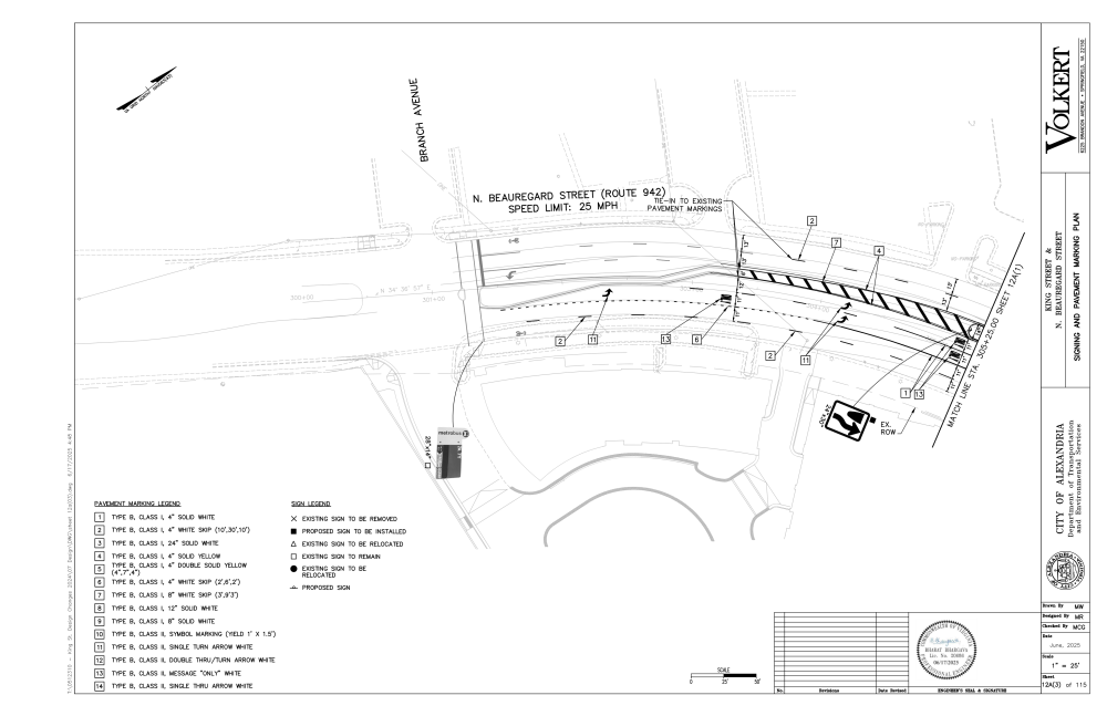 King Street Improvements Striping Plan