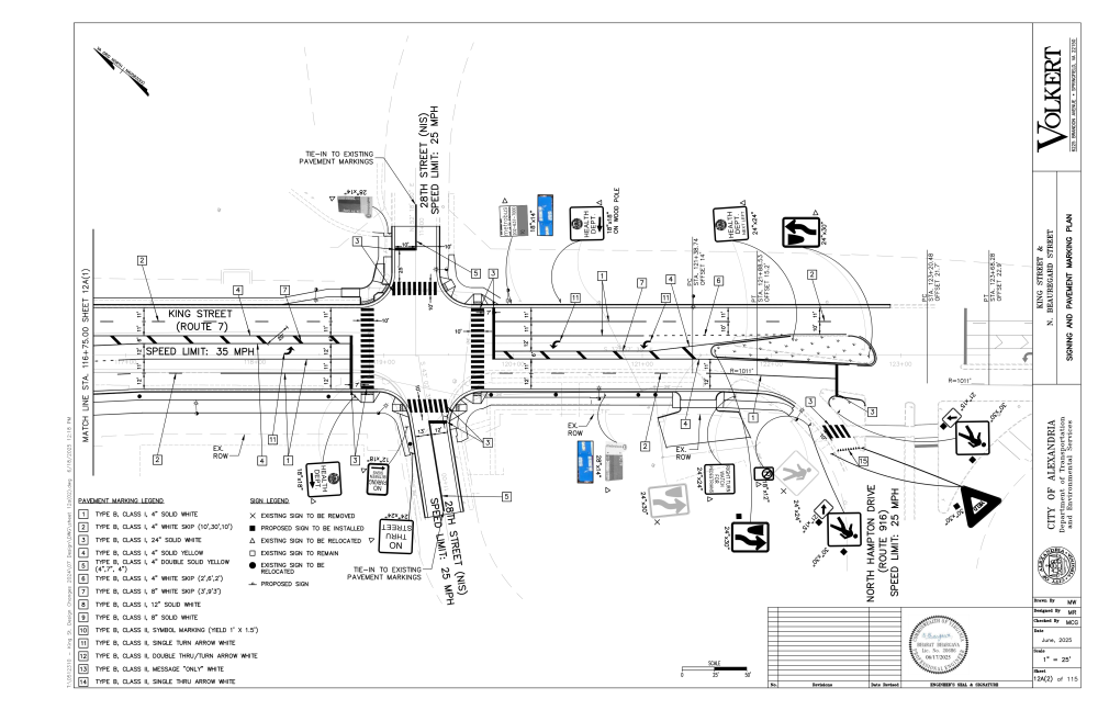 King Street Improvements Striping Plan