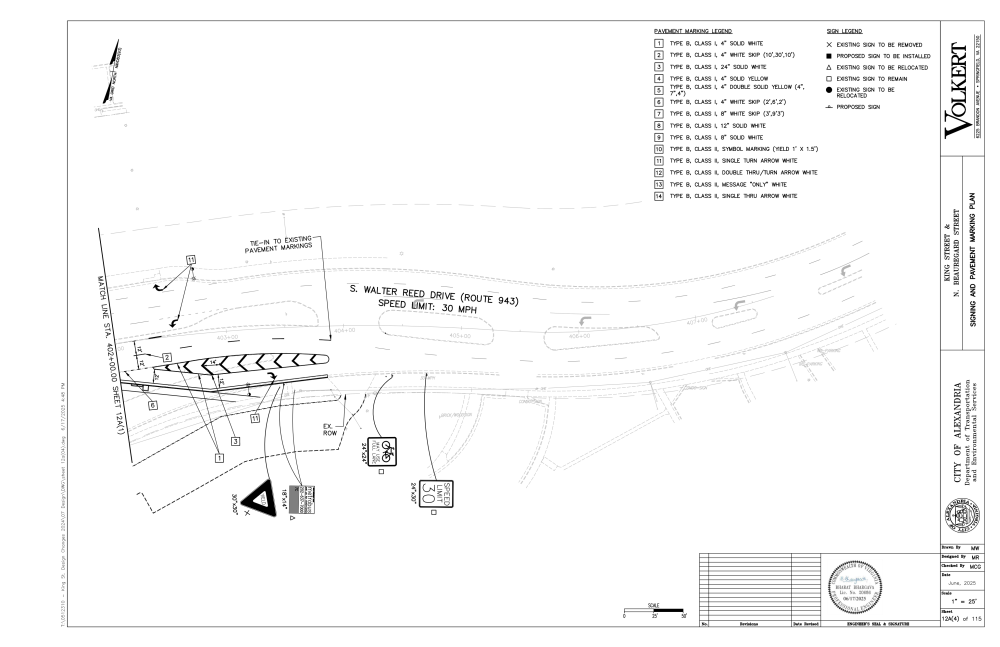 King Street Improvements Striping Plan