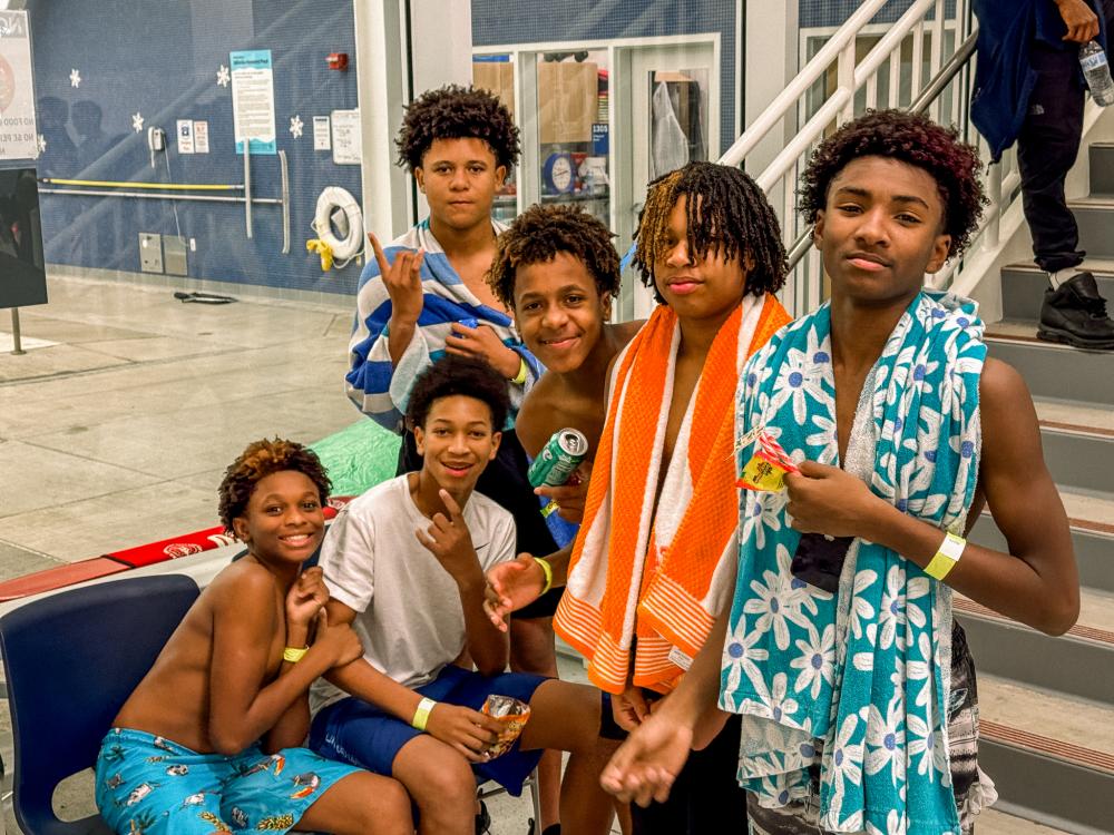 Group of teenage boys posing for the camera