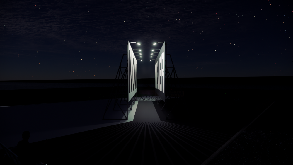 Now Never night view