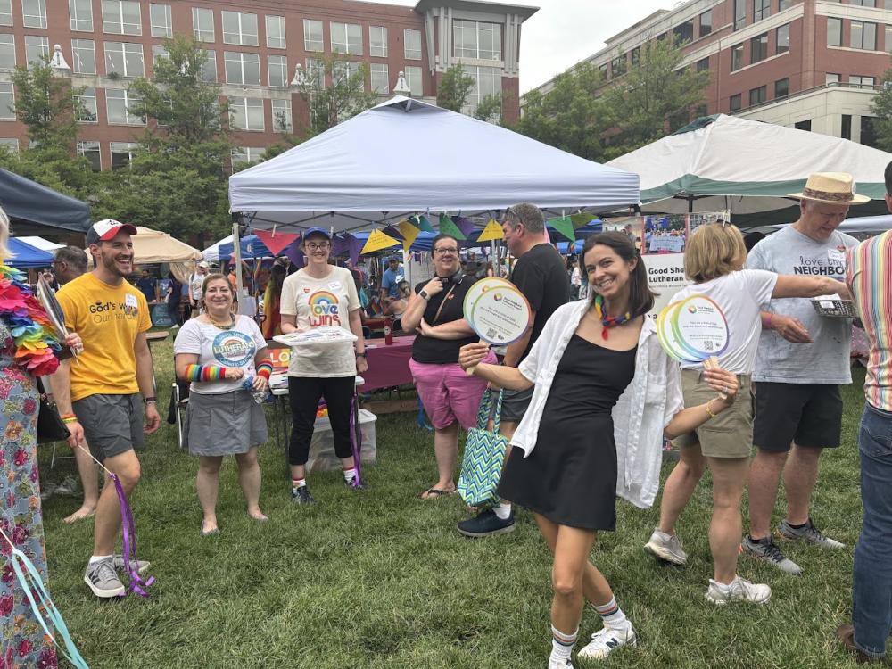 People posing for picture at Alexandria Pride 2026