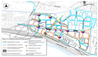 Map from Eisenhower East Small Area Plan Illustrating Eisenhower Ave. Pedestrian Crossing Project Location