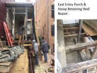 Porch and stoop retaining wall repair
