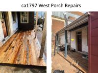 west porch repairs, two images