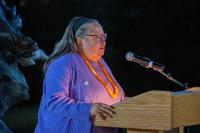 Audrey Davis at podium