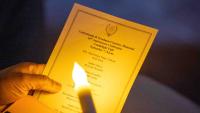 Program lit by candle