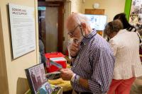 visitors at exhibit opening