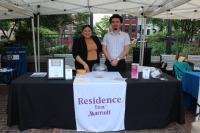 Residence Inn Marriott table at Bike to Work Day