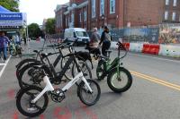 Participant bikes parked at the Old Town Pitstop 
