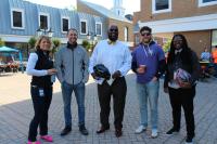 Councilman Chapman and City staff at Old Town Pitstop 