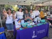 Community partner distributing resource at Alexandria Pride 2026
