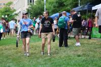 People walking in crowd at Alexandria Pride 2026