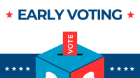 ballot box with words early voting above