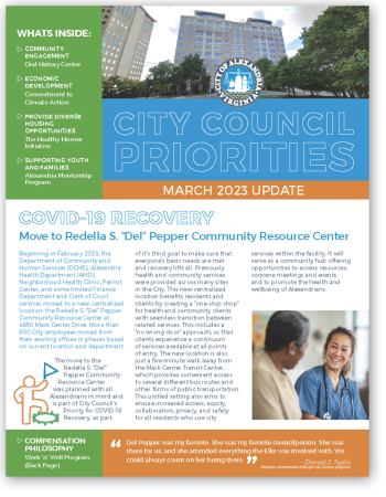 City Council Priorities Newsletter Cover March 2023