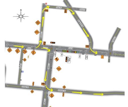 Map of crane activity at 1630 Duke Street