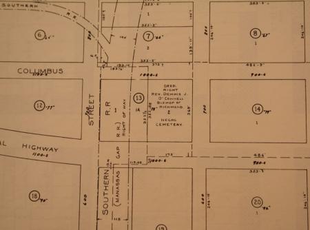 tax map showing cemetery