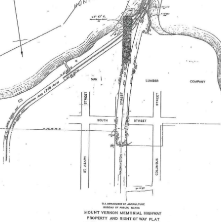 photocopy pf plan showing Mount Vernon Highway