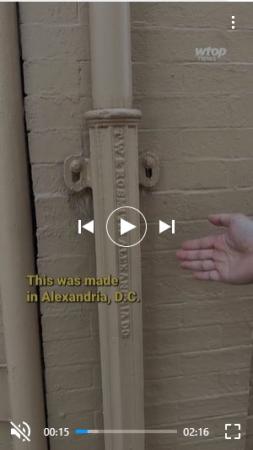 Alexandria down spout (still from video)