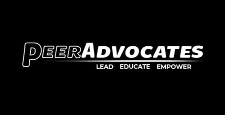 Peer Advocate logo with words "Lead. Educate. Empower"