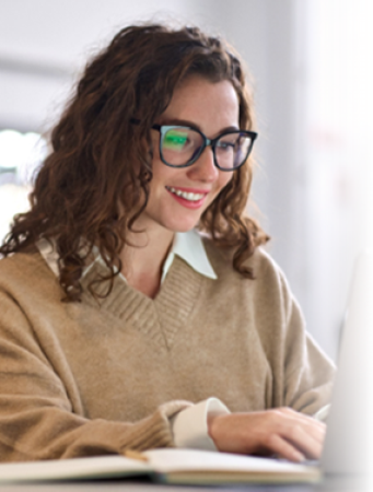 Lady at computer