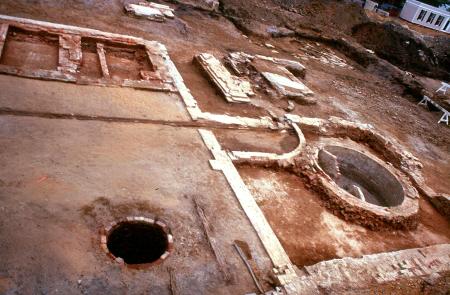 Foundations of a bakery at the Lee Street Site (44AX180)