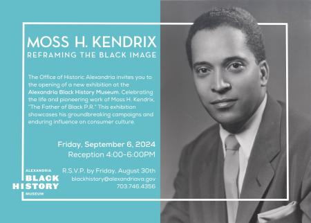 Invitation, white on turquoise print with photo of Kendrix