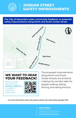 copy of outreach flyer for Jordan Street Safety Improvements Project