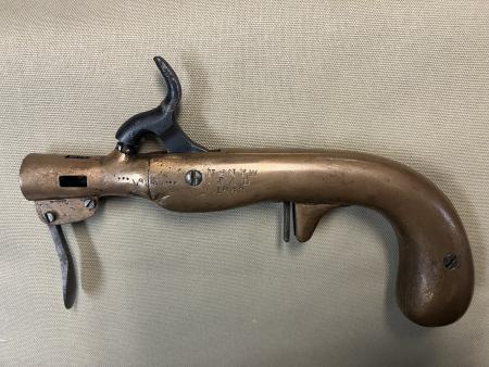 signal pistol, brass
