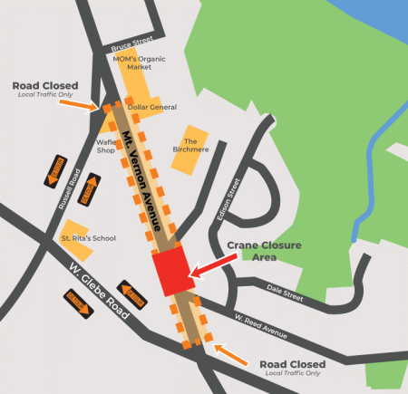 Map of the Crain Closure Area 