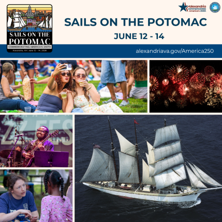 Sails on the Potomac graphic image collage 