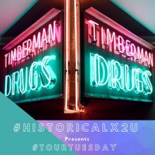 TourTuesday: Neon Timberman Drugs sign from Alexandria History Museum collection