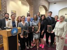 Picture of city council and award winners