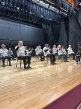 Picture of adults doing chair exercises